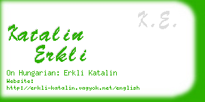 katalin erkli business card